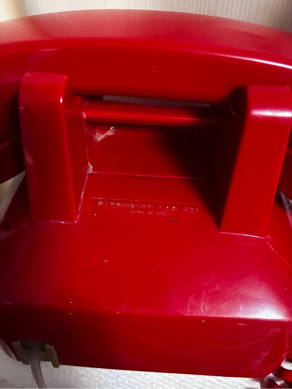 Vintage Red Rotary Dial Landline Telephone Classic Retro Style Bat Phone - Picture 6 of 13